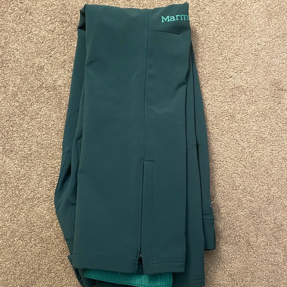 Marmot Teal Green Softshell Women’s Snow Ski Pants - Picture 11 of 11